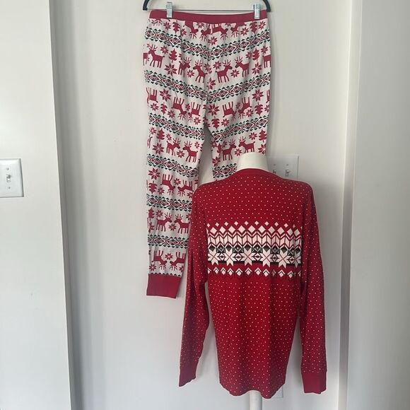 Hanna Anderson Organic Cotton Christmas/Winter Themed Pajama Set L - Picture 5 of 6